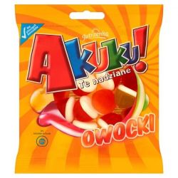 Bombones de jalea "AKUKU OWOCKI" 20x90gr JUTRZENKA