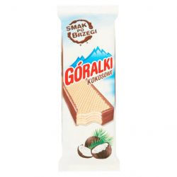 Barquillas GORALKI con crema de coco bañado en chocolate 50grx 36 IDC